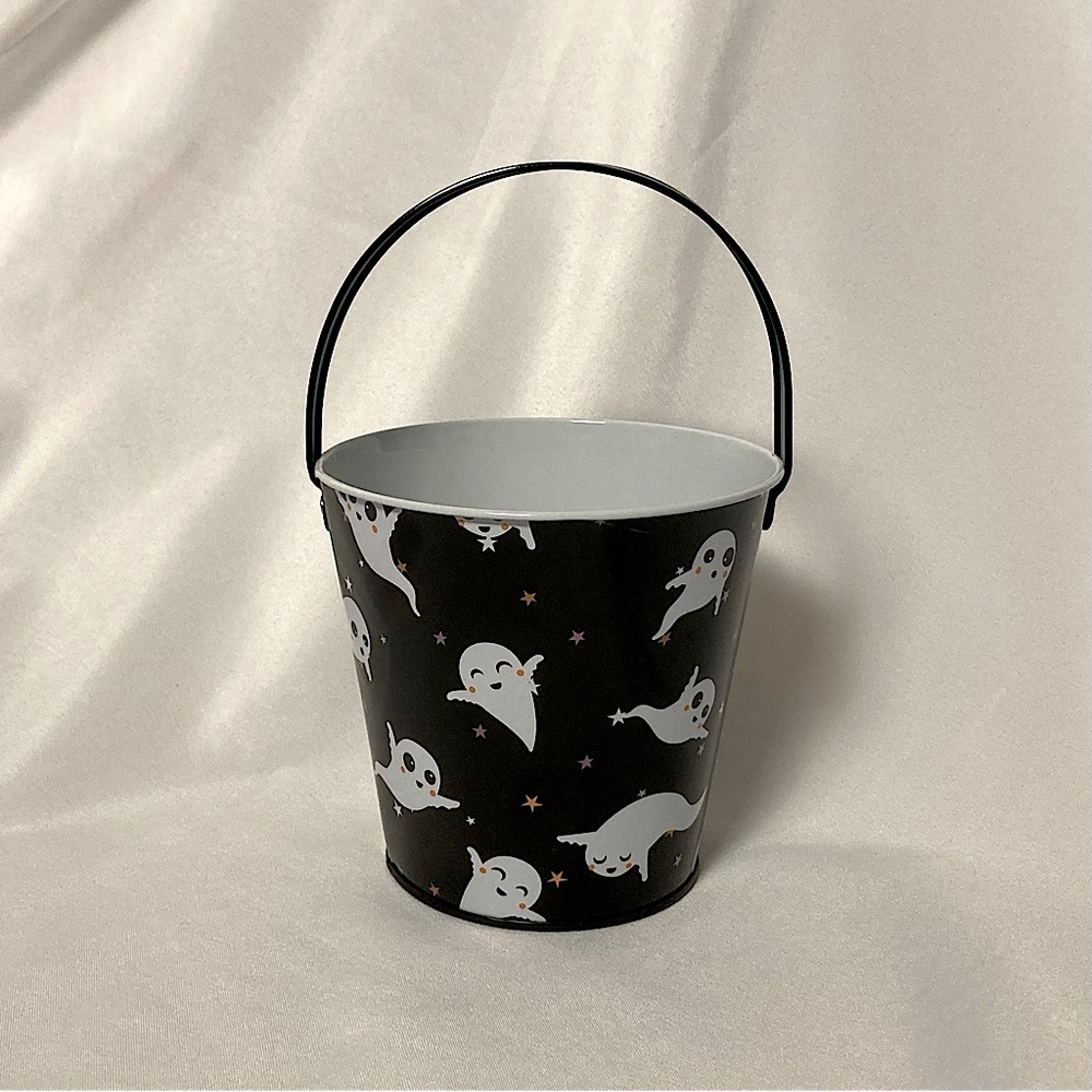 Halloween Ghost Pattern Mini Pail Bucket